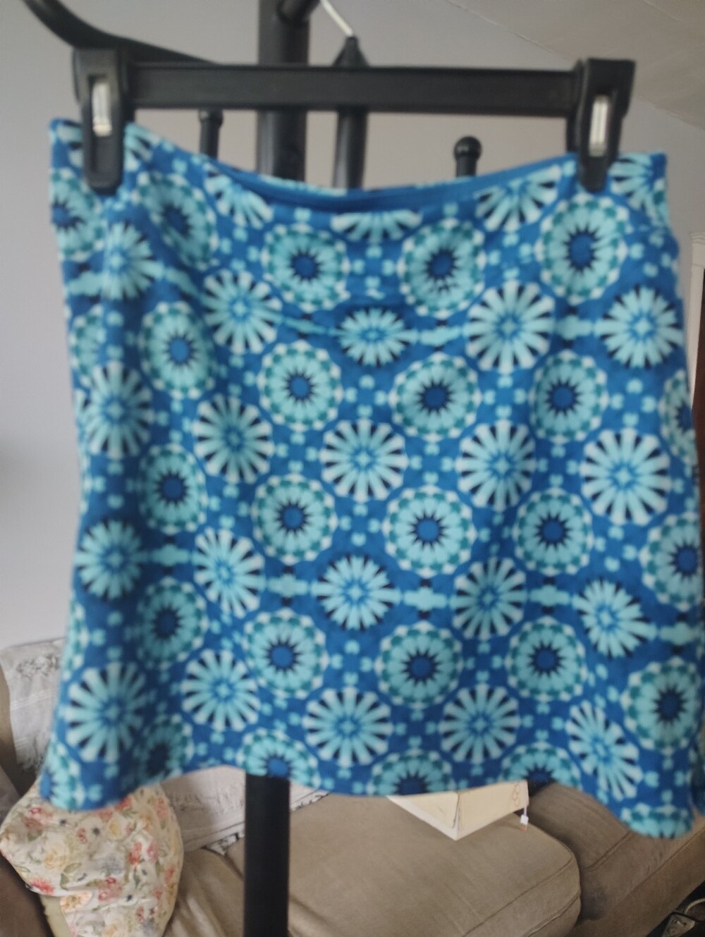 Blue & Aqua Circular Geometric Skirt/Shorts